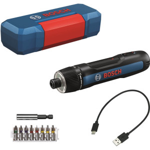 Акумуляторна викрутка Bosch GO-3 в кейсі з набором насадок
