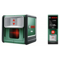 Линейный лазерный нивелир Bosch Quigo III + Лазерный дальномер Bosch Zamo II (0603663220+0603672620)