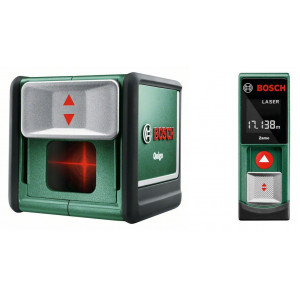 Лінійний лазерний нівелір Bosch Quigo III + Лазерний далекомір Bosch Zamo II (0603663220+0603672620)