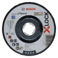 Диск шлифовальный по металлу Bosch X-LOCK 125x6x22.2 мм, выпуклый, Expert for Metal