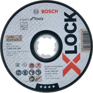 Круг отрезной Bosch X-Lock Expert Inox, 125х1,6х22,23 мм (2608619265)