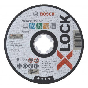 Круг отрезной Bosch X-Lock MultiMaterial, 125х1,6х22,23 мм (2608619270)