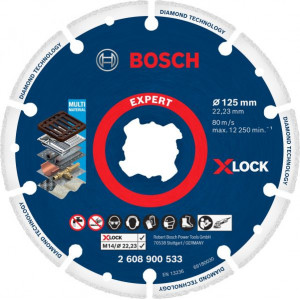 Алмазне відрізне коло по металу Bosch Diamond Metal Wheel X-LOCK 125x22.23 мм (2608900533)