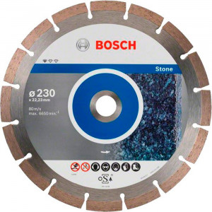 Алмазне коло Bosch по каменю, 230x22, 23x2, 3x10 мм, 10 шт. (2608603238)