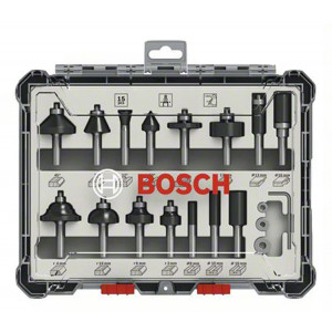 Набор комбинированных фрез Bosch 8 мм, 15 шт. (2607017472)