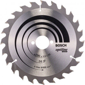 Пильный диск по дереву Bosch Optiline Wood 190 мм 24 зуба (2608641185)