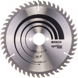 Пильный диск по дереву Bosch Optiline Wood 190 мм 48 зубов (2608640617)
