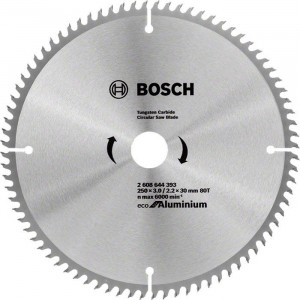 Пиляльний диск Bosch Eco for Aluminium 250x3x30-80T (2608644393)