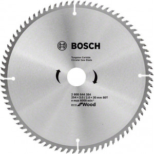 Пиляльний диск Bosch Eco for Wood 254x3,0x30-80T (2608644384)
