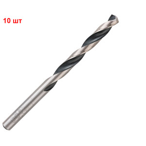 Сверло спиральное Bosch HSS-PointTeQ, 7.5х69х109 мм, 10 шт
