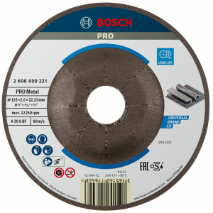 Круг відрізний Bosch PRO Metal 125×2.5×22.23 мм випуклий