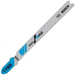 Пилка Bosch по металу T 118 B, 1,9-2,3×92 мм, 5 шт