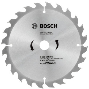 Пиляльний диск Bosch Eco for Wood 184x2.2/1.4x20 мм, 24Т