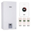 Конденсаційний газовий котел Bosch Condens 2500 W WBC 28-1 DC з термостатом EasyControl CT 200 та 3 термоголовками Smart Radiator Thermostat