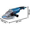 Угловая шлифмашина Bosch GWS 27-230 J Professional в чемодане