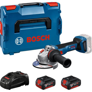 Акумуляторна кутова шліфмашина Bosch GWS 18V-11 Professional з 2 акб GBA 18V 5 Ah та з/п GAL 1880 CV, в L-BOXX 136