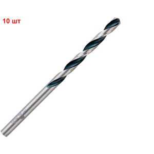 Сверло спиральное Bosch HSS-PointTeQ, 4.4х47х80 мм, 10 шт