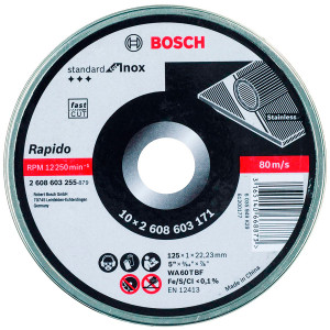 Круг відрізний Bosch Standard for Inox 125×1 мм, 10 шт