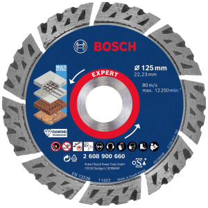Алмазний відрізний диск Bosch Expert MultiMaterial, 125x2,2х22,23 мм