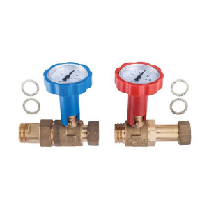 Запорные краны Bosch CS 20-1 3/4 с термометрами, 2 шт