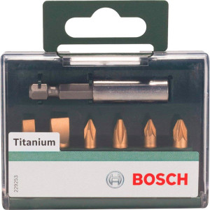 Набір біт Bosch Titanium, 7 шт, (S, PH, PZ)
