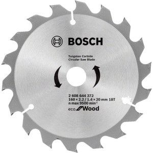 Пиляльний диск Bosch Eco for Wood 160x2,2x20-18T