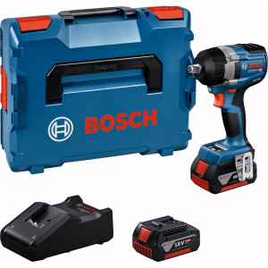 Акумуляторний ударний гайкокрут Bosch GDS 18V-750 C Professional з 2 акб GBA 18V 5 Ah та з/п GAL 18V-40, в L-BOXX 136