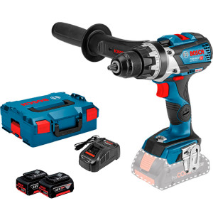 Акумуляторний шурупокрут Bosch GSR 18V-110 C Professional в L-Boxx 136 з 2 акб GBA 18V 5 Ah та з/п GAL 1880 CV