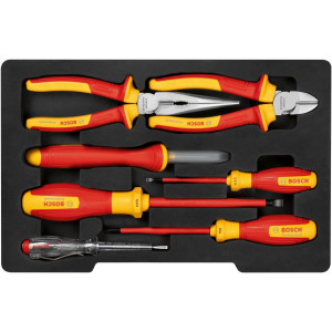 Змішаний набір ізольованих ручних інструментів Bosch Professional VDE, 7 шт