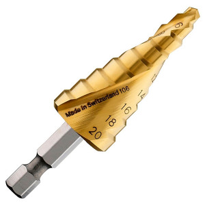 Сверло ступенчатое Bosch HSS-TiN, 9 ступ., 1/4 дюйма