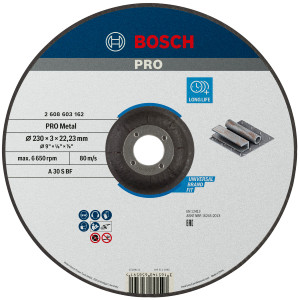 Круг відрізний Bosch PRO Metal 230×3×22.23 мм випуклий