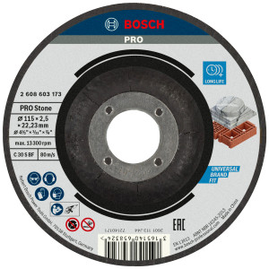 Круг відрізний Bosch PRO Stone 115×2.5×22.23 мм випуклий
