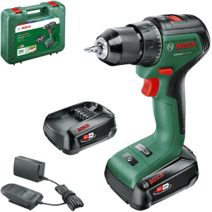 Акумуляторний дриль-шурупокрут Bosch UniversalDrill 18V-60 із 2 акб 2 Ah і з/п AL 18V-20 у кейсі
