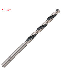 Сверло спиральное Bosch HSS-PointTeQ, 4.9х52х86 мм, 10 шт