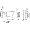 Ділянка димової труби для збору повітря ззовні приміщення AZ 413, Ø80 мм