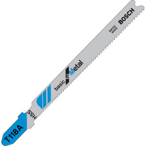 Пилка Bosch по металлу T 118 A, 1,1-1,5×92 мм, 25 шт