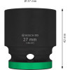 Ударна торцева головка Bosch Pro Impact Socket Standard 1/2, 27х42 мм