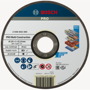 Круг відрізний Bosch PRO Multi Material 125×1×22.23 мм