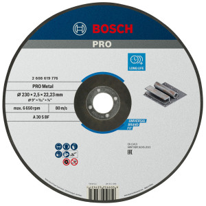 Круг відрізний Bosch PRO Metal 230×2.5×22.23 мм