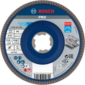 Шліфкруг пелюстковий Bosch X-Lock X571 Best for Metal 125 мм К80