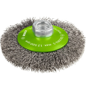 Щетка Bosch нержавеющая 100 мм, 0,35 мм, M14