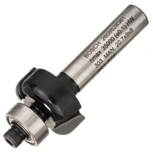 Фреза галтельна профільна Е Bosch 8 мм, 20,7×9×53 мм, R4