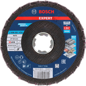 Пелюстковий шліфкруг Bosch Expert N475 SCM X-LOCK, 125х22.23 мм, виконання середнє