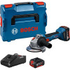 Акумуляторна кутова шліфмашина Bosch GWS 18V-8 Professional з 2 акб GBA 18V 5 Ah та з/п GAL 18V-40, в L-BOXX 136