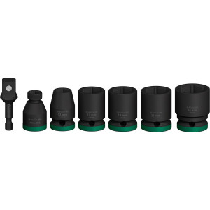 Набір ударних торцевих головок Bosch Pro Impact Socket Standard Set 1/2 13-24 мм, 38-40 мм, з адаптерами, 7 шт