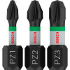 Набір біт Bosch Pro Pozidriv Impact Set PZ1/2/3, 25 мм, 3 шт