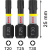 Набір біт Bosch Pro Torx Impact Set T25/30/40, 25 мм, 3 шт