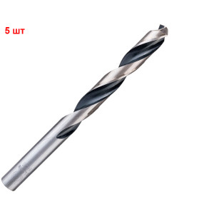Сверло спиральное Bosch HSS-PointTeQ, 11.6х94х142 мм, 5 шт