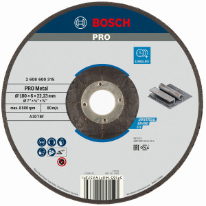 Круг зачисний Bosch Expert for Metal 180×6 мм