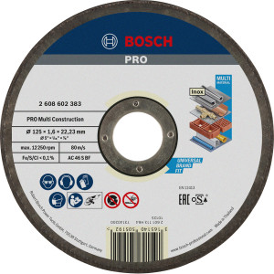 Круг відрізний Bosch PRO Multi Material 125×1.6×22.23 мм